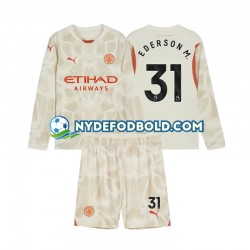 3. Valg Trøje Manchester City Målmand Ederson Moraes 31 2024-2025 L/Æ Børn(+Shorts)