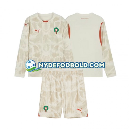 Udebane Trøje Marokko Målmand 2024 L/Æ Børn(+Shorts)