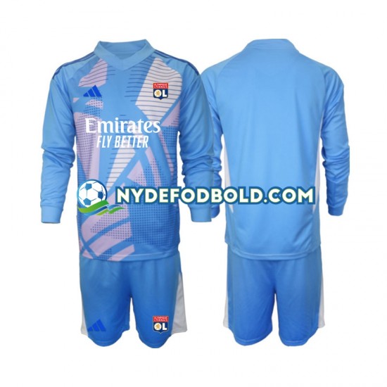 3. Valg Trøje Olympique Lyon Målmand Blå 2024-2025 L/Æ Børn(+Shorts)