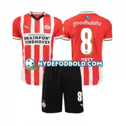 Hjemmebane Trøje PSV Eindhoven Sergino Dest 8 2024-2025 K/Æ Børn(+Shorts)