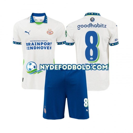 3. Valg Trøje PSV Eindhoven Sergino Dest 8 2024-2025 K/Æ Børn(+Shorts)