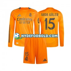 Udebane Trøje Real Madrid Arda Guler 15 2024-2025 L/Æ Børn(+Shorts)