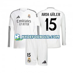 Hjemmebane Trøje Real Madrid Arda Guler 15 2024-2025 L/Æ Børn(+Shorts)