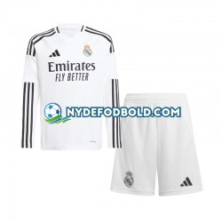 Hjemmebane Trøje Real Madrid 2024-2025 L/Æ Børn(+Shorts)