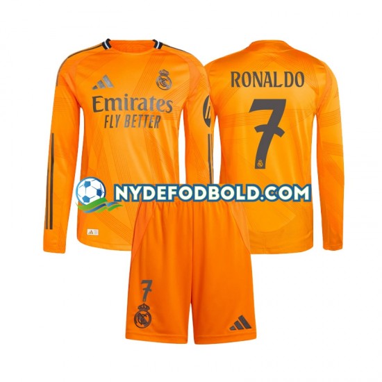 Udebane Trøje Real Madrid Cristiano Ronaldo 7 2024-2025 L/Æ Børn(+Shorts)