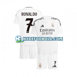 Hjemmebane Trøje Real Madrid Cristiano Ronaldo 7 2024-2025 K/Æ Børn(+Shorts)