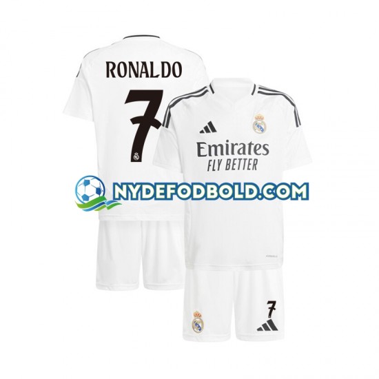 Hjemmebane Trøje Real Madrid Cristiano Ronaldo 7 2024-2025 K/Æ Børn(+Shorts)
