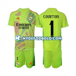 4. Valg Trøje Real Madrid Målmand COURTOIS 1 2024-2025 K/Æ Børn(+Shorts)